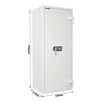 Rottner Wertschutzschrank EN3 Diamant Super Fire Premium DO160 Elektronikschloss lichtgrau T05942